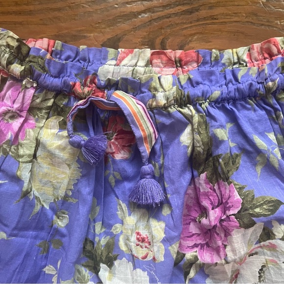 Zimmermann Girls Purple Floral Pattie Skirt with Ruffle Hem size 10 - Picture 8 of 13